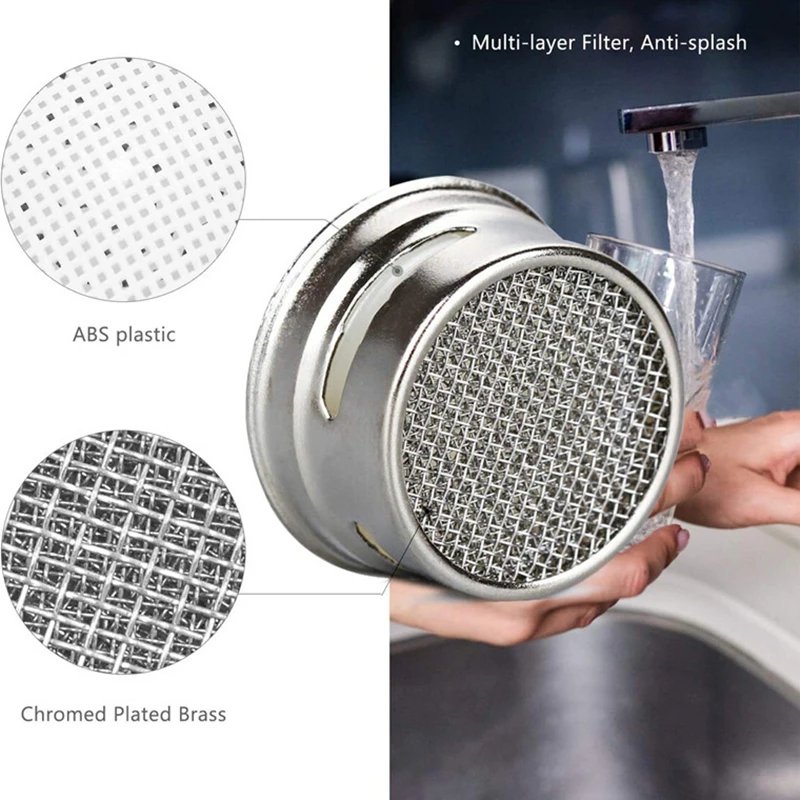 Brass Water Saving Faucet Tap Aerator Replaceable Filter Mixed Nozzle 24mm Thread Bathroom Faucet Bubbler Faucet replacement