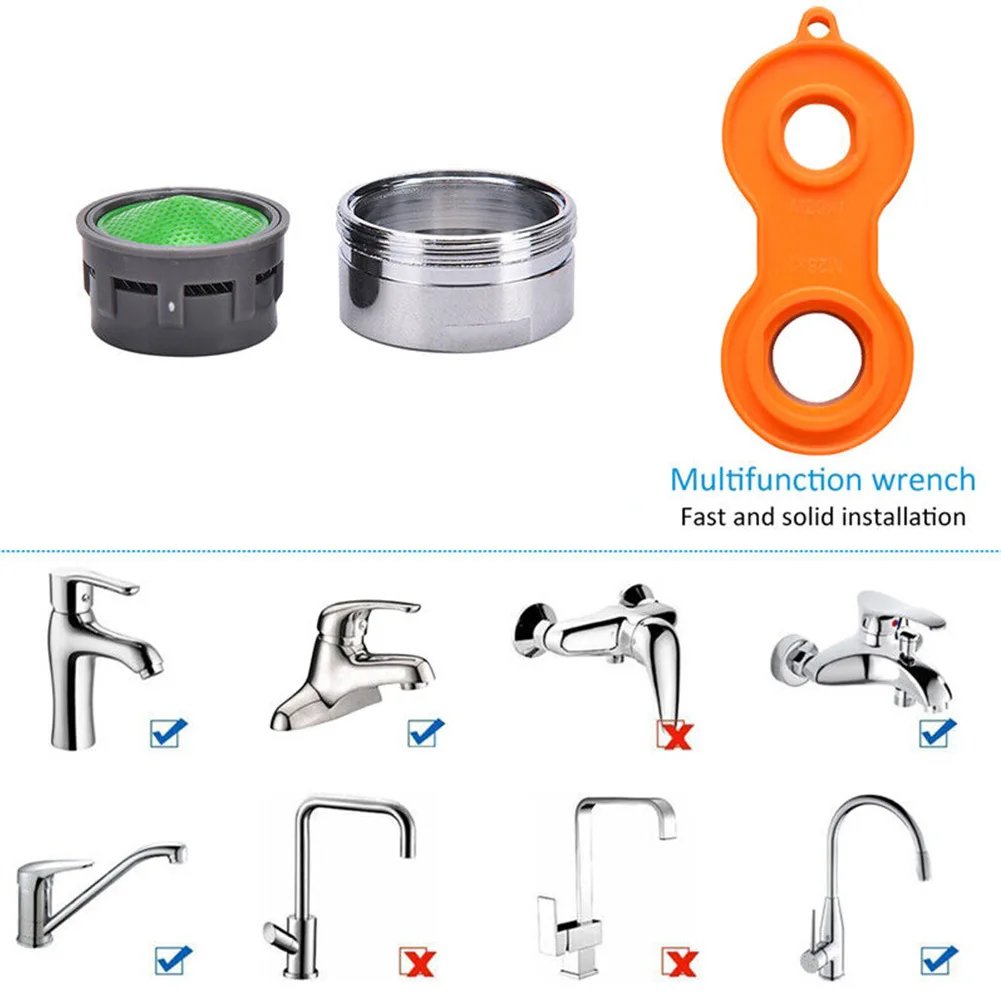 10pcs Water Saving Faucet Aerator Replaceable Filter Mixed Nozzle M24 24mm Thread Bathroom Faucet Bubbler Accessories