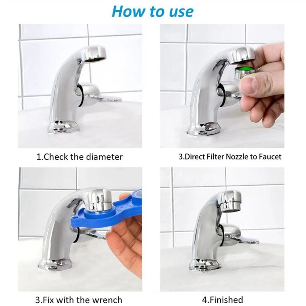 10pcs Water Saving Faucet Aerator Replaceable Filter Mixed Nozzle M24 24mm Thread Bathroom Faucet Bubbler Accessories
