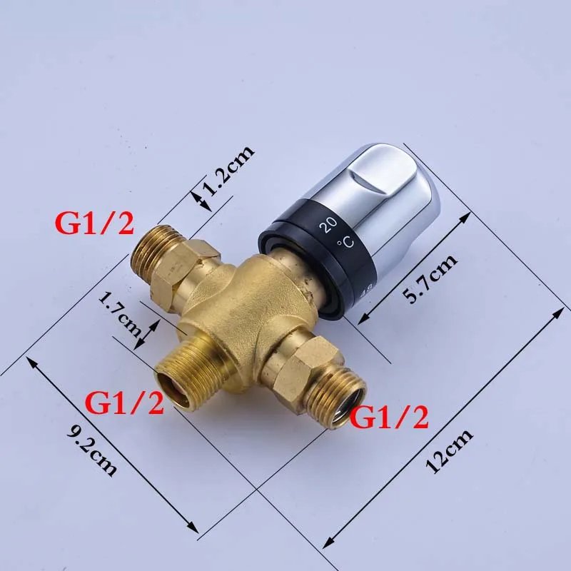 Brass Thermostatic Mixing Valve Standard 1/2 Bathroom Accessories Replacement Thermostatic Cartridge Valve for Mixer Faucet Brass Thermostatic Mixing Valve Standard 1/2 Bathroom Accessories Replacement Thermostatic Cartridge Valve for Mixer Faucet