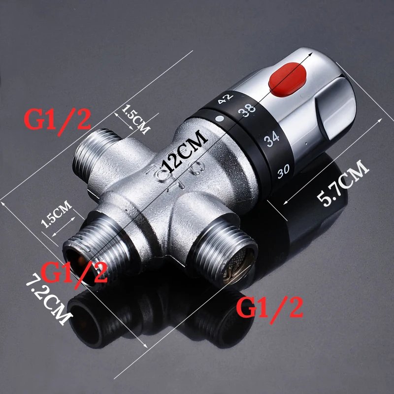 Brass Thermostatic Mixing Valve Standard 1/2 Bathroom Accessories Replacement Thermostatic Cartridge Valve for Mixer Faucet Brass Thermostatic Mixing Valve Standard 1/2 Bathroom Accessories Replacement Thermostatic Cartridge Valve for Mixer Faucet