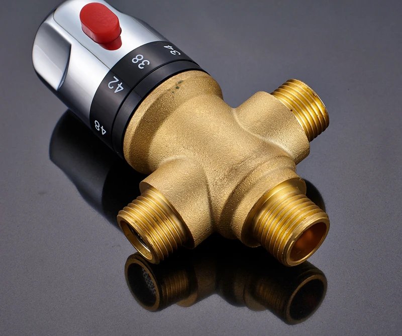 Brass Thermostatic Mixing Valve Standard 1/2 Bathroom Accessories Replacement Thermostatic Cartridge Valve for Mixer Faucet Brass Thermostatic Mixing Valve Standard 1/2 Bathroom Accessories Replacement Thermostatic Cartridge Valve for Mixer Faucet