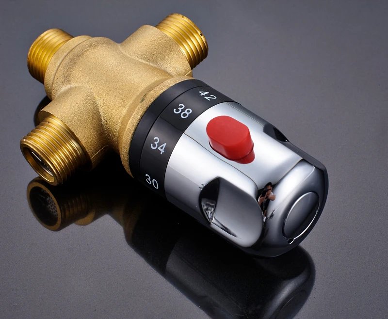 Brass Thermostatic Mixing Valve Standard 1/2 Bathroom Accessories Replacement Thermostatic Cartridge Valve for Mixer Faucet Brass Thermostatic Mixing Valve Standard 1/2 Bathroom Accessories Replacement Thermostatic Cartridge Valve for Mixer Faucet