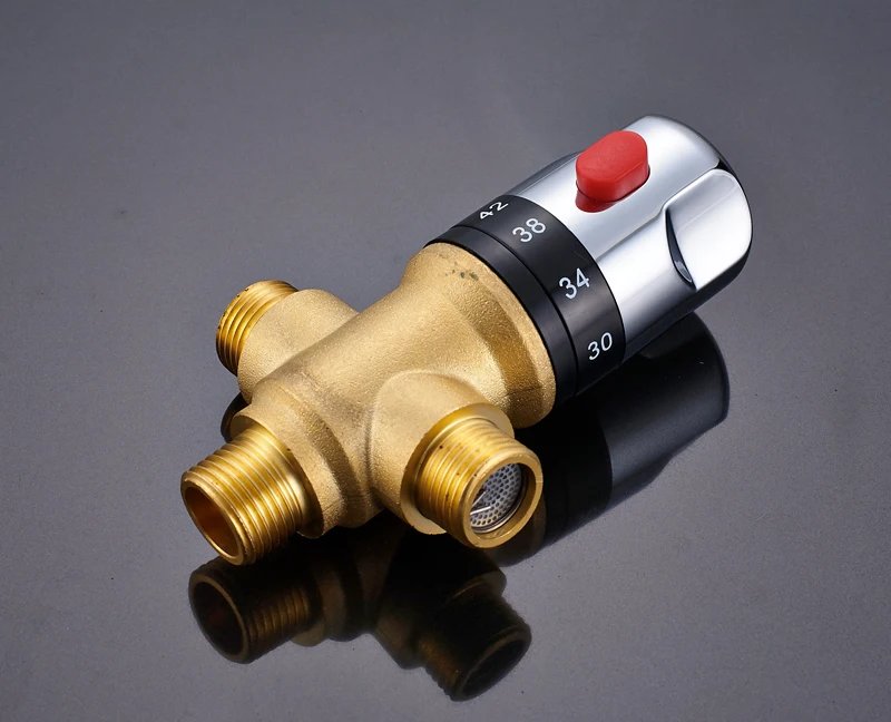 Brass Thermostatic Mixing Valve Standard 1/2 Bathroom Accessories Replacement Thermostatic Cartridge Valve for Mixer Faucet Brass Thermostatic Mixing Valve Standard 1/2 Bathroom Accessories Replacement Thermostatic Cartridge Valve for Mixer Faucet