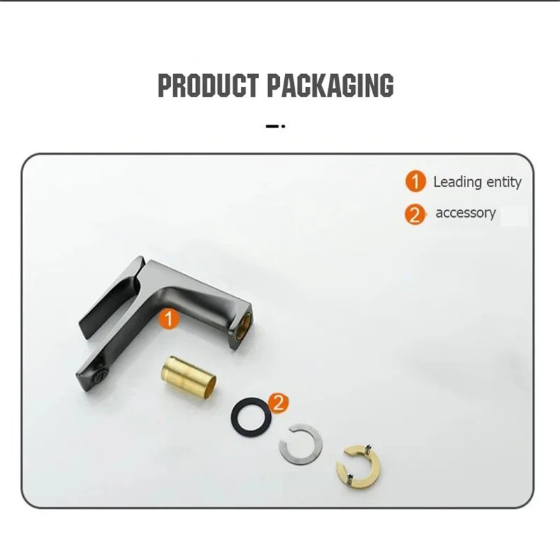 Brass Core Modern Bathroom Sink Faucet Single Handle Deck Mounted Wash Basin Water Tap Hot And Cold Mixer