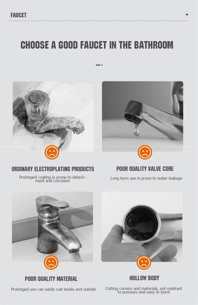 Brass Core Modern Bathroom Sink Faucet Single Handle Deck Mounted Wash Basin Water Tap Hot And Cold Mixer