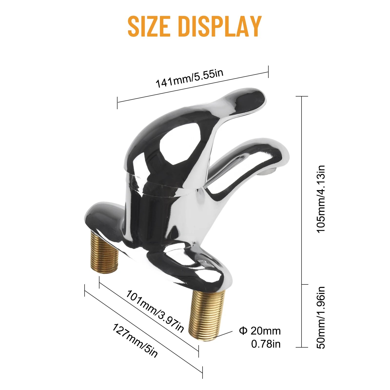 Bathroom Faucet Double-Hole Basin Hot And Cold Water Faucet For Toilet Kitchen Bathroom Plastic Steel Sink Mixer Tap