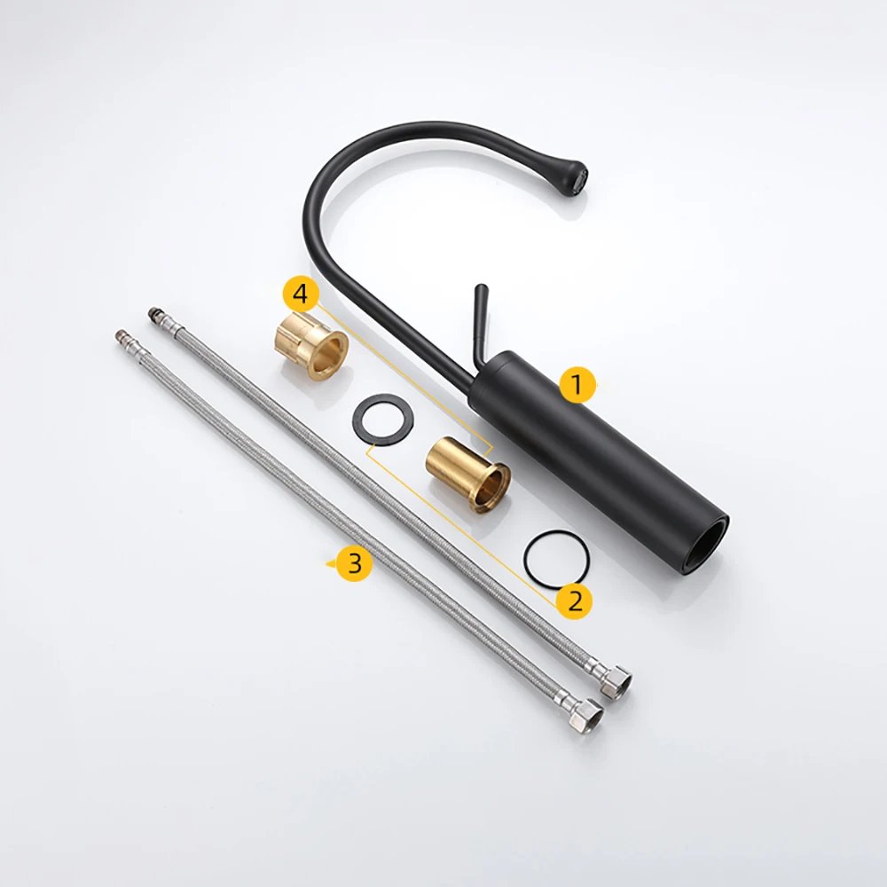 Modern Basin Faucet Brushed Gold Black Silver Faucet Deck Mounted Basin Sink Tap Mixer Hot & Cold Brass Tap for Bathroom