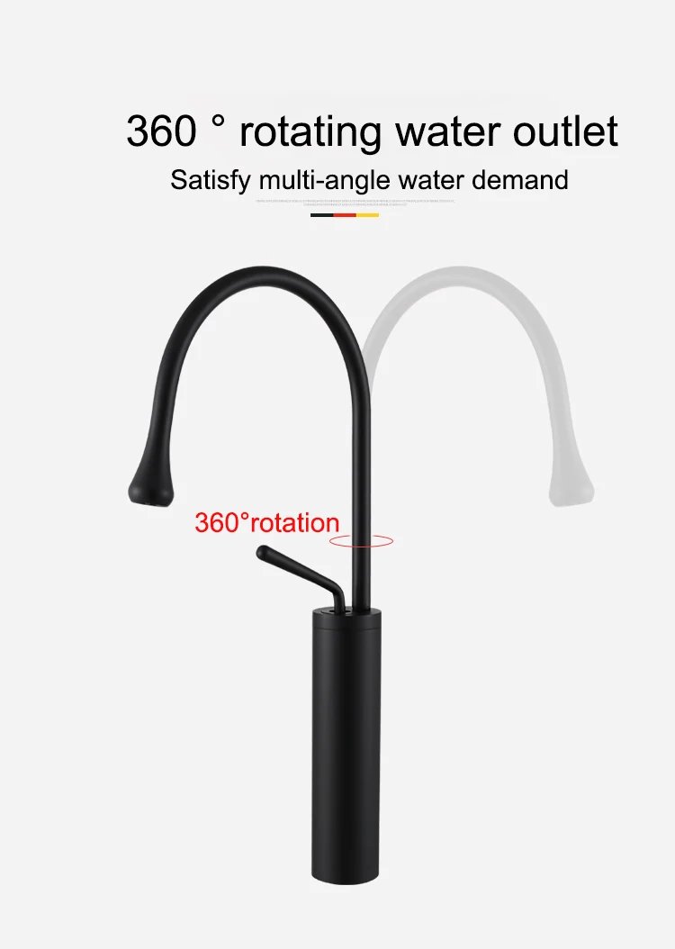 Modern Basin Faucet Brushed Gold Black Silver Faucet Deck Mounted Basin Sink Tap Mixer Hot & Cold Brass Tap for Bathroom