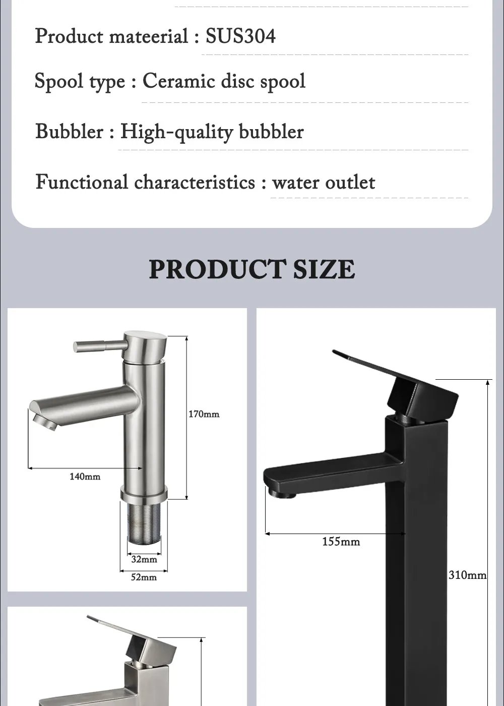 Basin Sink Bathroom Faucet Deck Mounted Hot Cold Water Basin Mixer Taps Matte Black Lavatory Sink Tap Crane