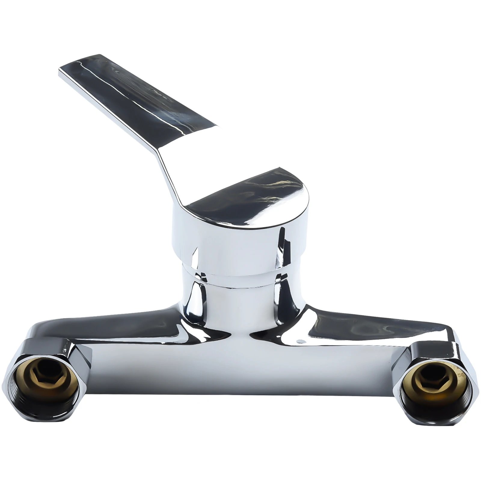 Bathtub Faucet Wall Mounted Hot Cold Water Faucet Dual Spout Mixer Tap Zinc Alloy Bathroom Bathtub Water Mixer Taps Faucet