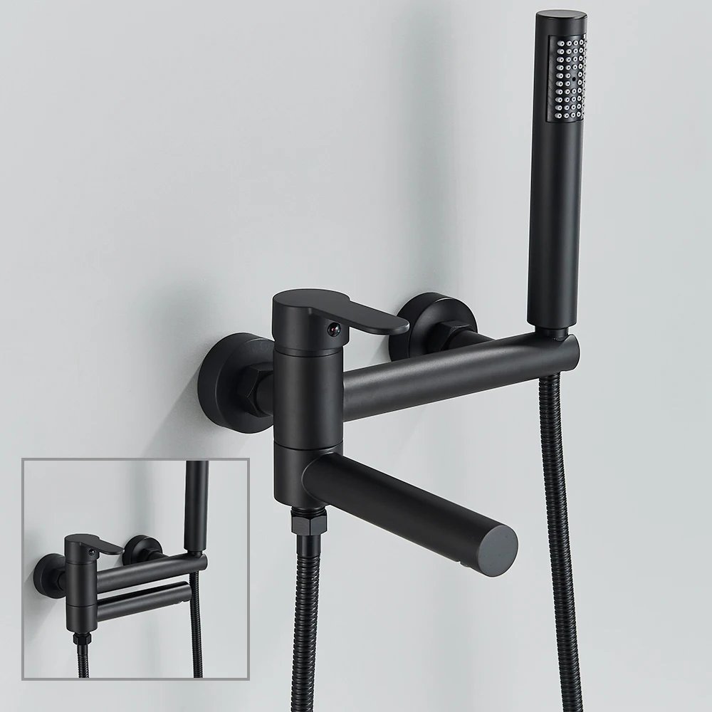 Gold Bathtub Faucet Wall Mounted Waterfall Bath Shower System Embedded In Wall Tub Water Tap Shower Mixer Faucet