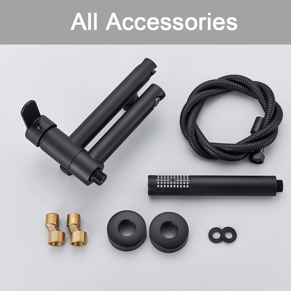 Gold Bathtub Faucet Wall Mounted Waterfall Bath Shower System Embedded In Wall Tub Water Tap Shower Mixer Faucet