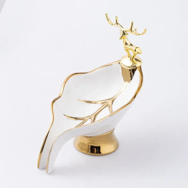 Luxury Gold Deer Ceramic Soap Dish Holder Drain Portable Home Bathroom Hotel Soap Box Tray Bathroom Accessories Crafts Luxury Gold Deer Ceramic Soap Dish Holder Drain Portable Home Bathroom Hotel Soap Box Tray Bathroom Accessories Crafts