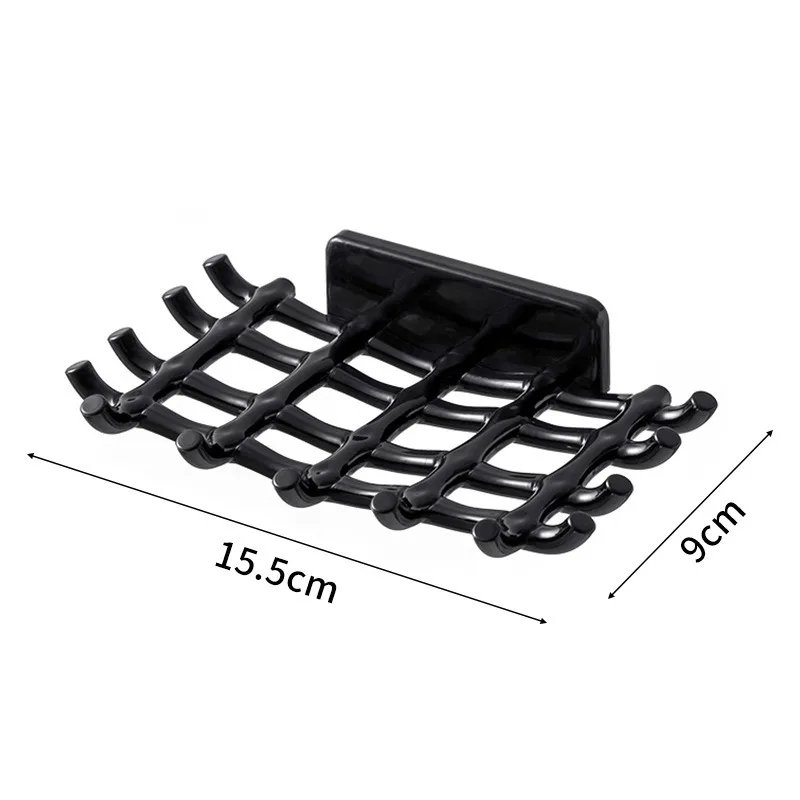 Soap Box Wall Mounted Drainage Shelf For Home Use No Punching High-end Bathroom New Soap Dish Rack Hooks For High-end Bathrooms