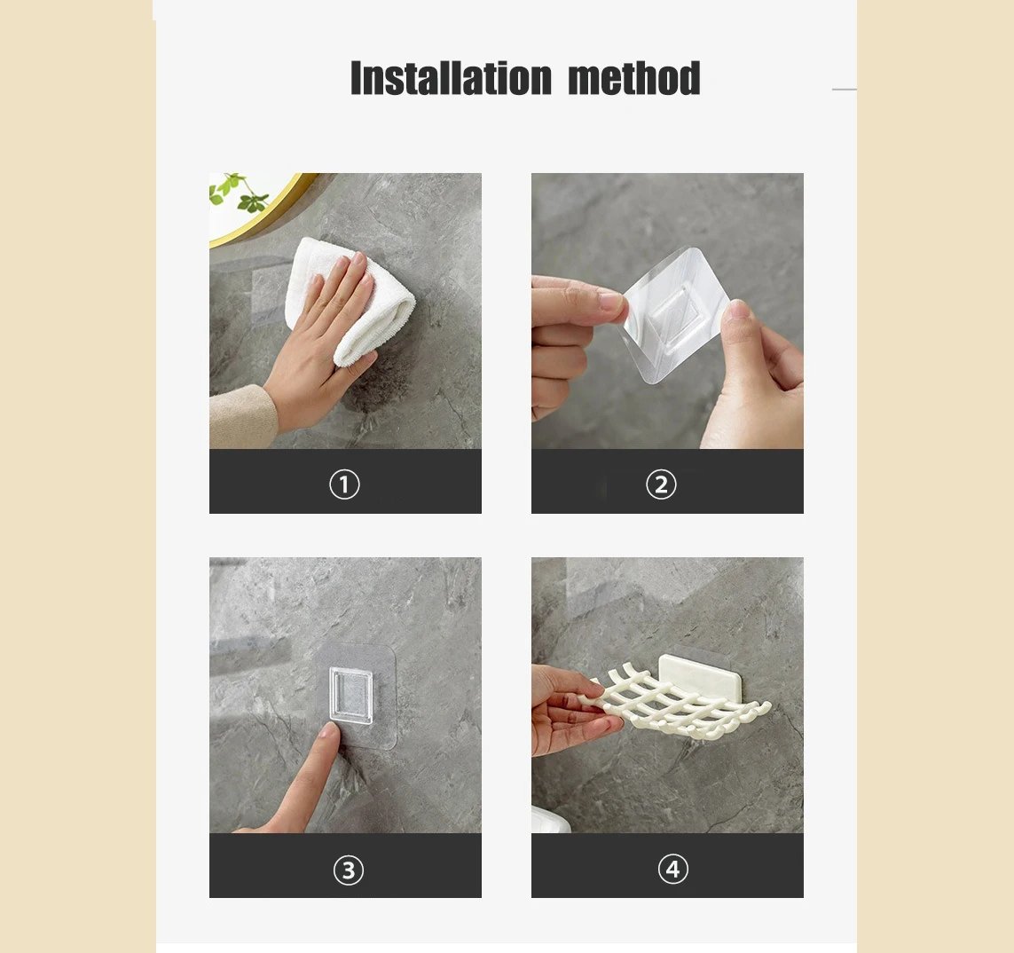 Soap Box Wall Mounted Drainage Shelf For Home Use No Punching High-end Bathroom New Soap Dish Rack Hooks For High-end Bathrooms