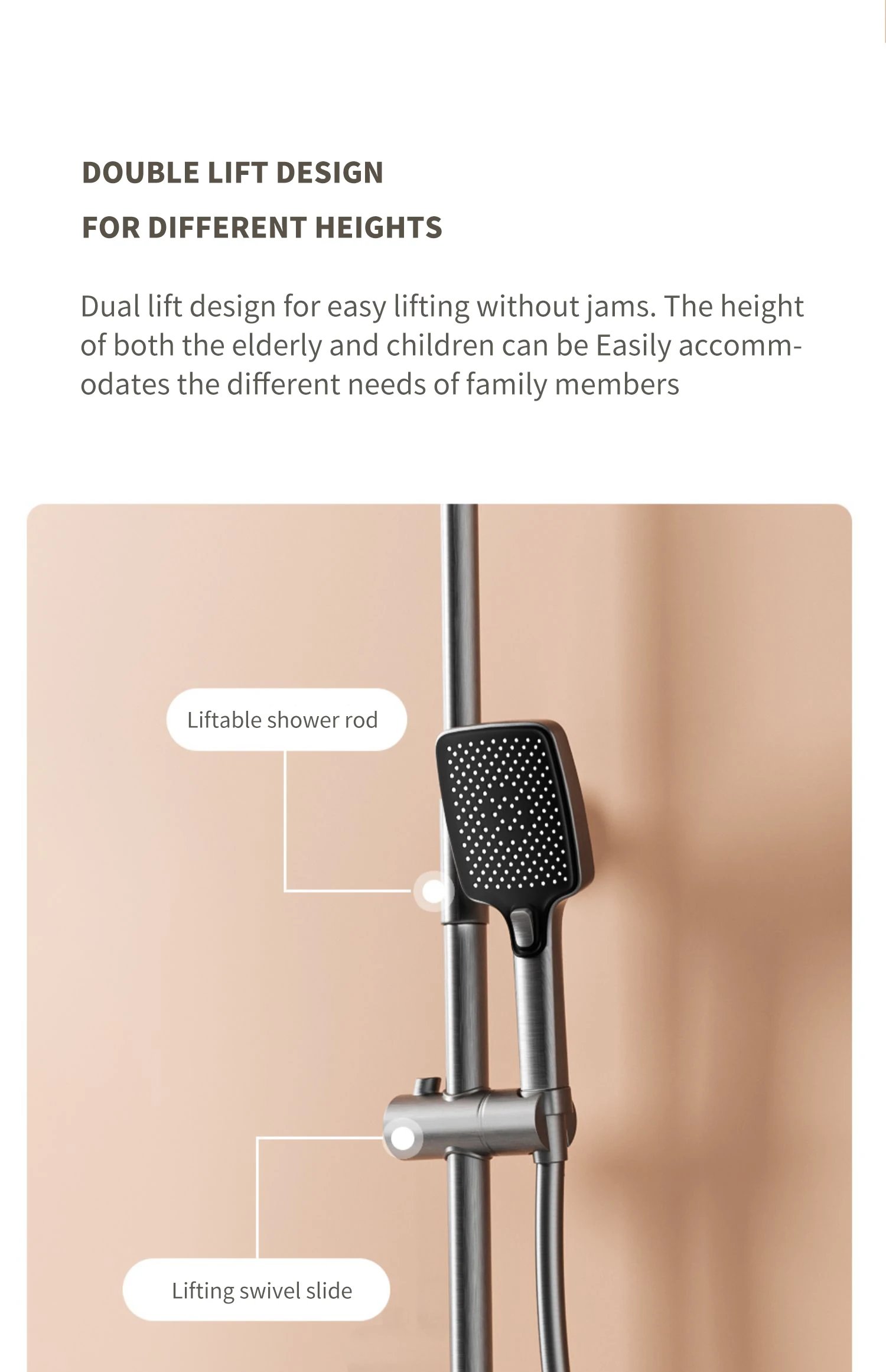 Shower System Thermostat  Faucet for Bathroom Wall Mount Rainfall  Digital Display Modern  Bath  Set