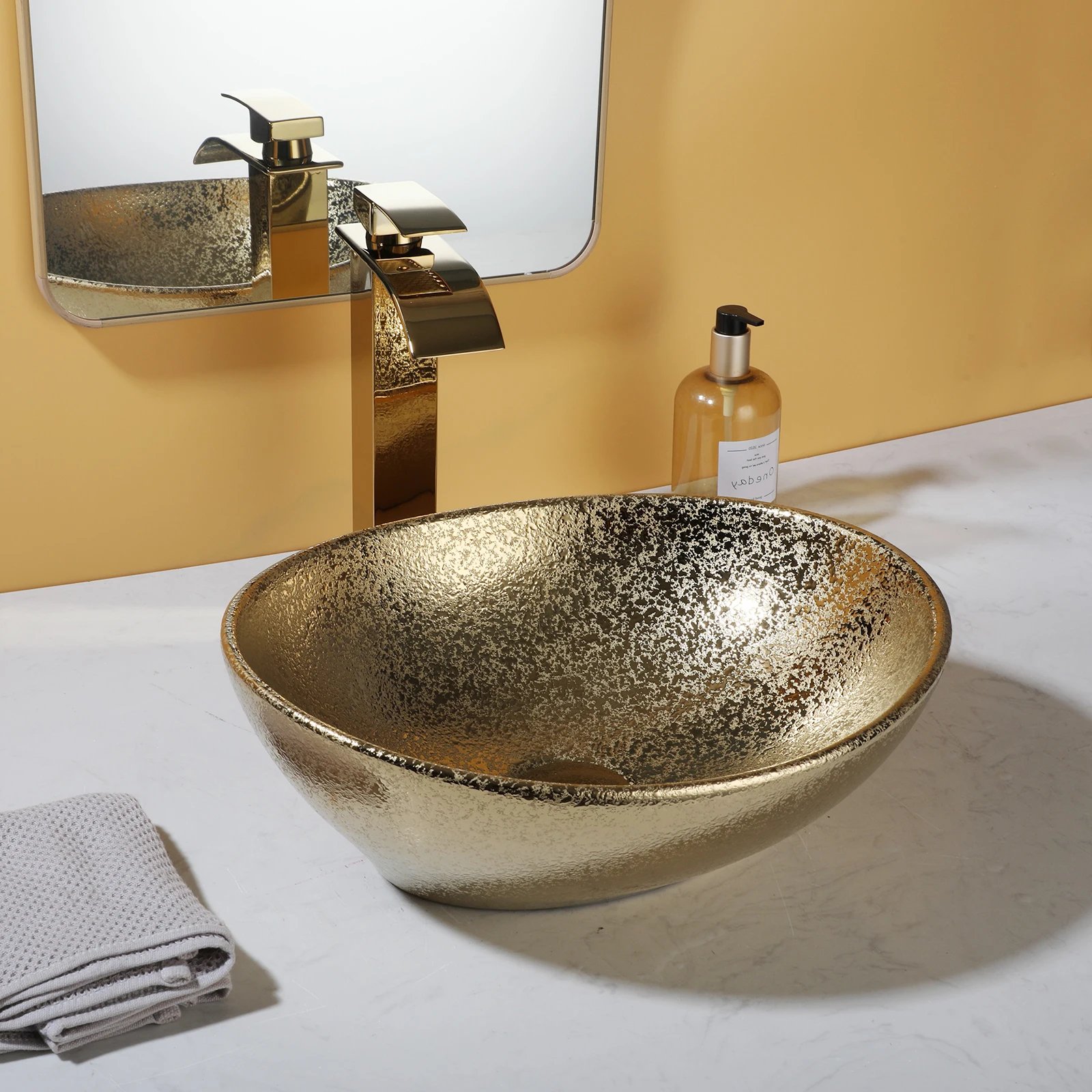Marbling Rectangle Vessel Sink with Faucet Drain Ceramic Vessel Sinks Oval Bathroom Sink Bowl Above Counter with Mixer Tap Marbling Rectangle Vessel Sink with Faucet Drain Ceramic Vessel Sinks Oval Bathroom Sink Bowl Above Counter with Mixer Tap