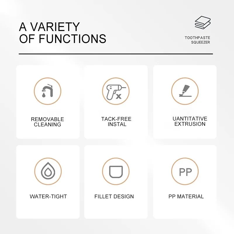 Creative Wall Mount Automatic Toothpaste Dispenser Bathroom Accessories Waterproof Lazy Toothpaste Squeezer Toothbrush Holder