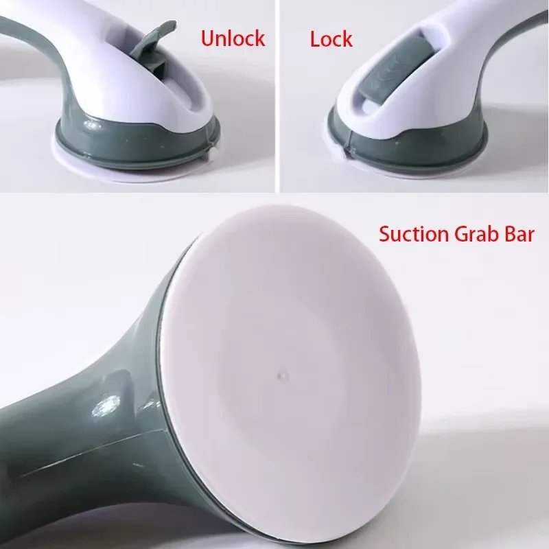 Bathroom Armrest without Punching, Strong Suction Cup Handle, Children and Elderly Toilet, Bathtub Safety and Anti Slip Handle