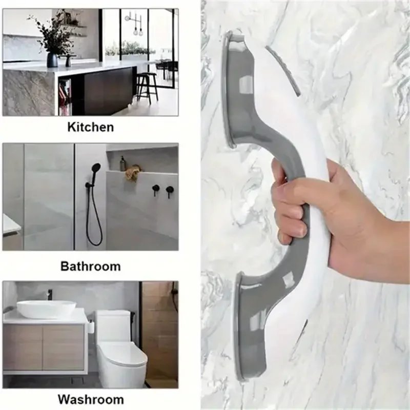 Bathroom Armrest without Punching, Strong Suction Cup Handle, Children and Elderly Toilet, Bathtub Safety and Anti Slip Handle