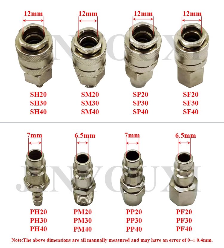 EU European Standard For Air Hose Fittings Coupling Compressor Accessories Pneumatic Quick Connector Release Fitting