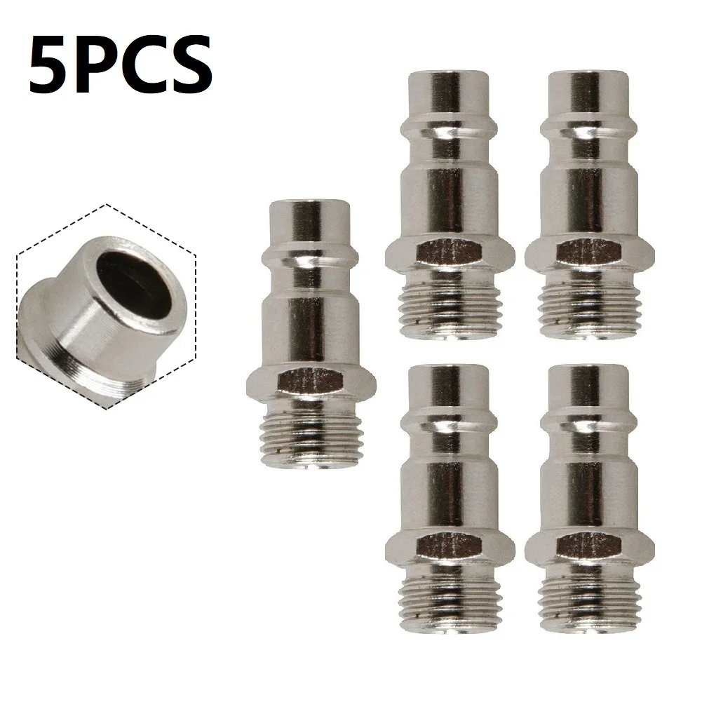 5Pcs Pneumatic Fitting European Standard EU Euro Type Quick Coupling Connector Coupler For Air CompressorMale Thread  BSP Male