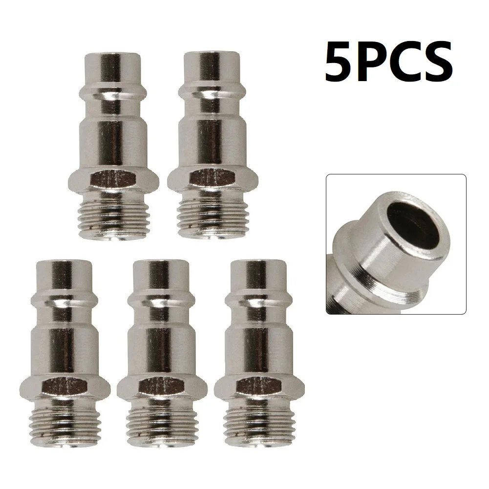 5Pcs Pneumatic Fitting European Standard EU Euro Type Quick Coupling Connector Coupler For Air CompressorMale Thread  BSP Male
