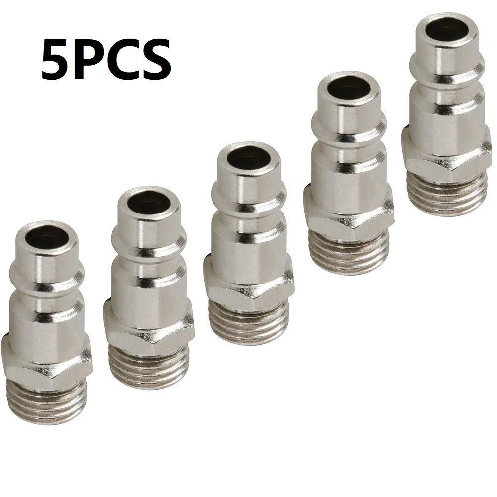 5Pcs Pneumatic Fitting European Standard EU Euro Type Quick Coupling Connector Coupler For Air CompressorMale Thread  BSP Male
