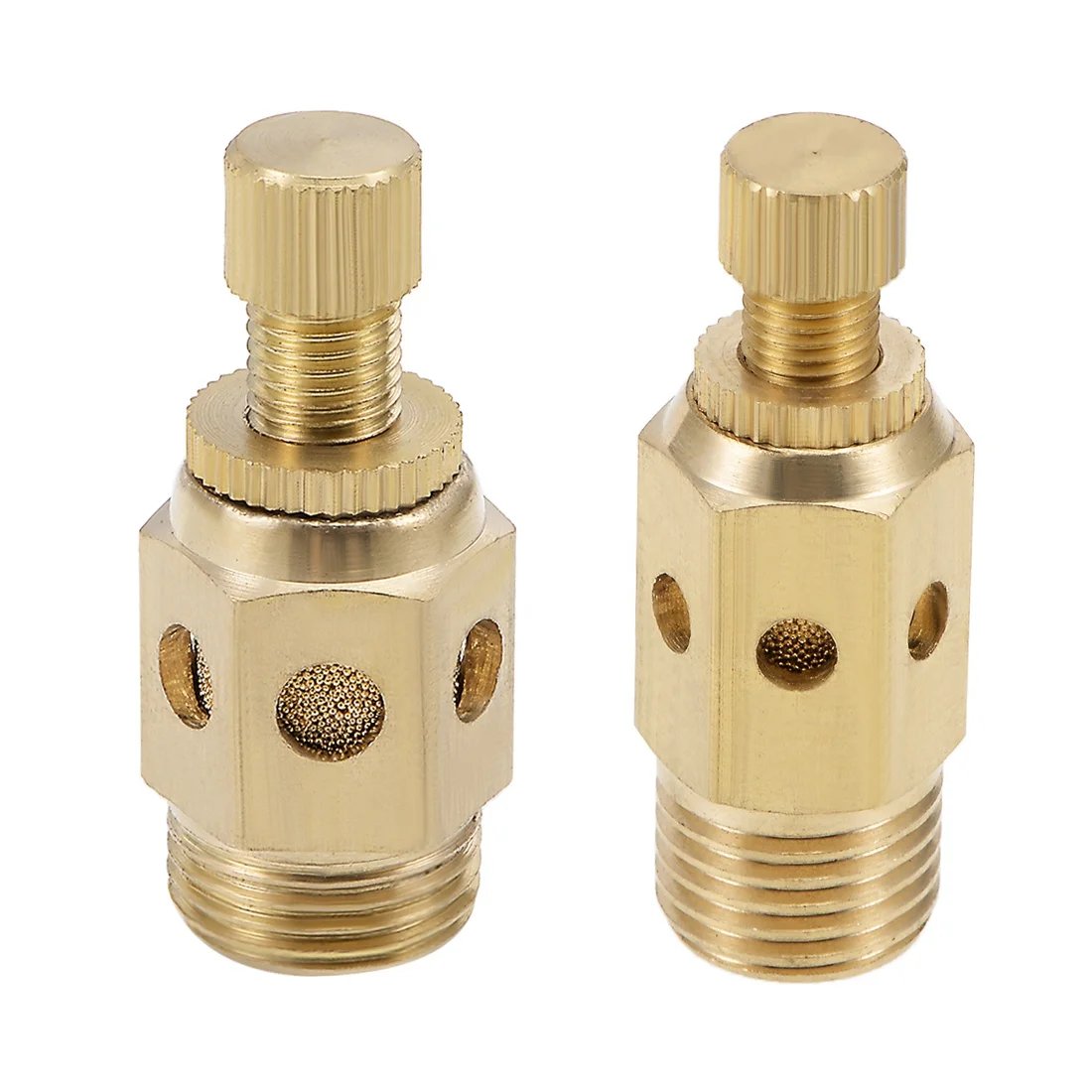 Pneumatic Exhaust Muffler Silencer M5 1/8 1/4 3/8 1/2 3/4 BSP Male Thread For Air Noise Brass Adjustable Long Short BSL SLM SLL