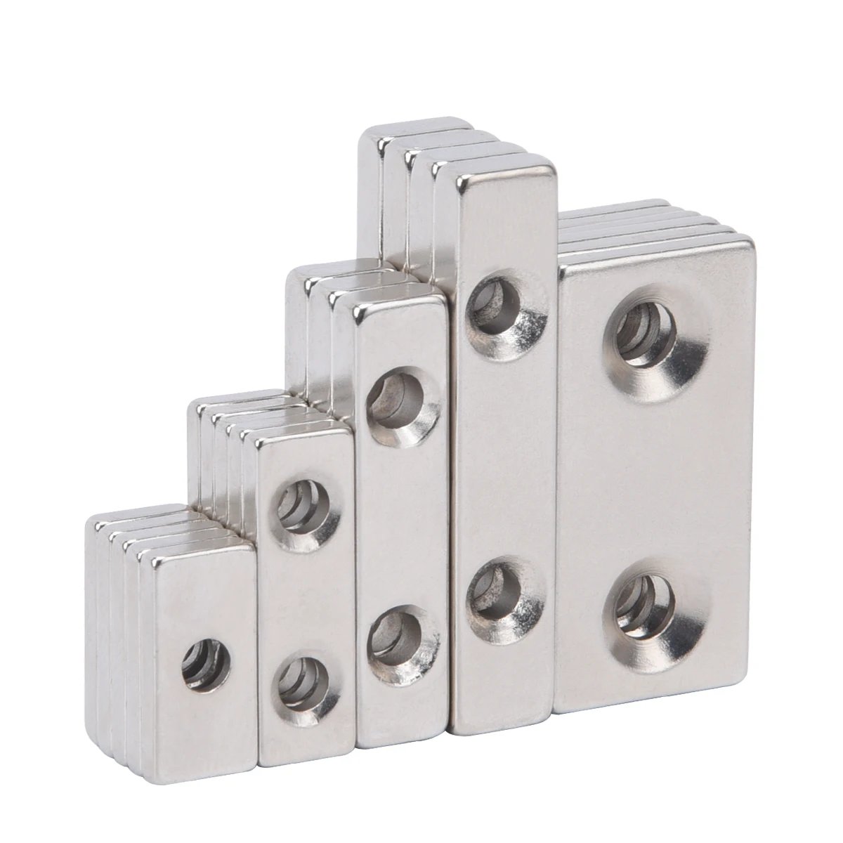 Strong Block Neodymium Magnets with Countersunk Hole N35 NdFeB Powerful Permanent Magnetic Square Rectangle Fridge Magnet