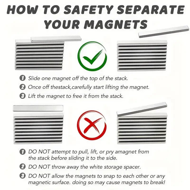 Strong Block Neodymium Magnets with Countersunk Hole N35 NdFeB Powerful Permanent Magnetic Square Rectangle Fridge Magnet