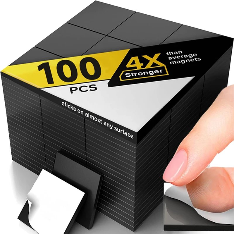 100/50PCS Square Magnetic Sheets Self Adhesive Magnets Soft Magnetic Sheet for Household Refrigerator Office Flexible Stickers 100/50PCS Square Magnetic Sheets Self Adhesive Magnets Soft Magnetic Sheet for Household Refrigerator Office Flexible Stickers