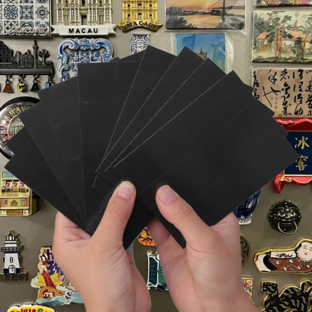 100/50PCS Square Magnetic Sheets Self Adhesive Magnets Soft Magnetic Sheet for Household Refrigerator Office Flexible Stickers