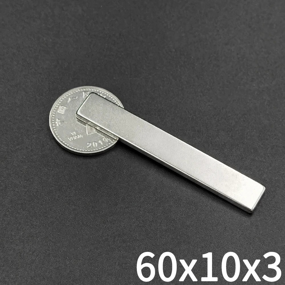 1/3/5/10/20Pcs 60x10x3 Powerful Neodymium Magnets 60mm x 10mm x3mm N35 Rectangular Block Super Strong Permanent Magnetic imanes