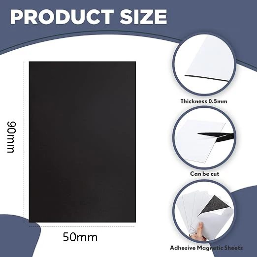 Self-Adhesive Magnetic Sheets Flexible Rubber Magnet for Wall Refrigerator Sticker Photo Metallic Surface Crafts Picture Storage