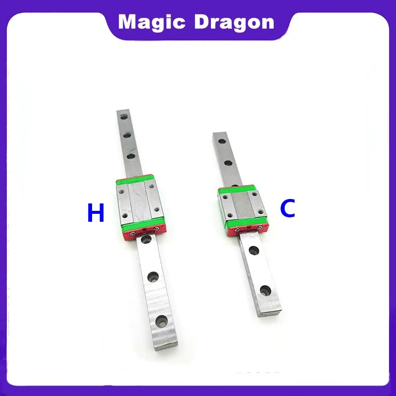 12mm Linear Guide MGN12 100 150 200 250 300 350 400 450 500 550 600 700 800 1000 mm +MGN12H or MGN12C block 3d printer CNC