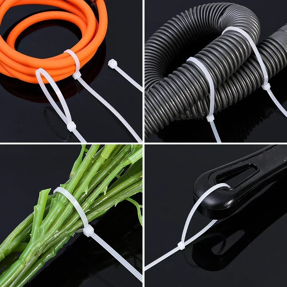 Wholesale Self Locking Nylon Cable Ties Plastic Cord Tie Heavy Duty Cables Fastening Rings Loop Hardware Organizer Wire Straps
