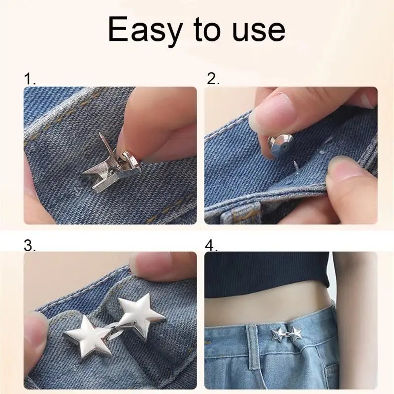 1Pcs Adjustable Clips for Pants Fastener Pants Pin Retractable Button Loose Button for Waist for Jeans Perfect Fit Reduce Waist 1Pcs Adjustable Clips for Pants Fastener Pants Pin Retractable Button Loose Button for Waist for Jeans Perfect Fit Reduce Waist