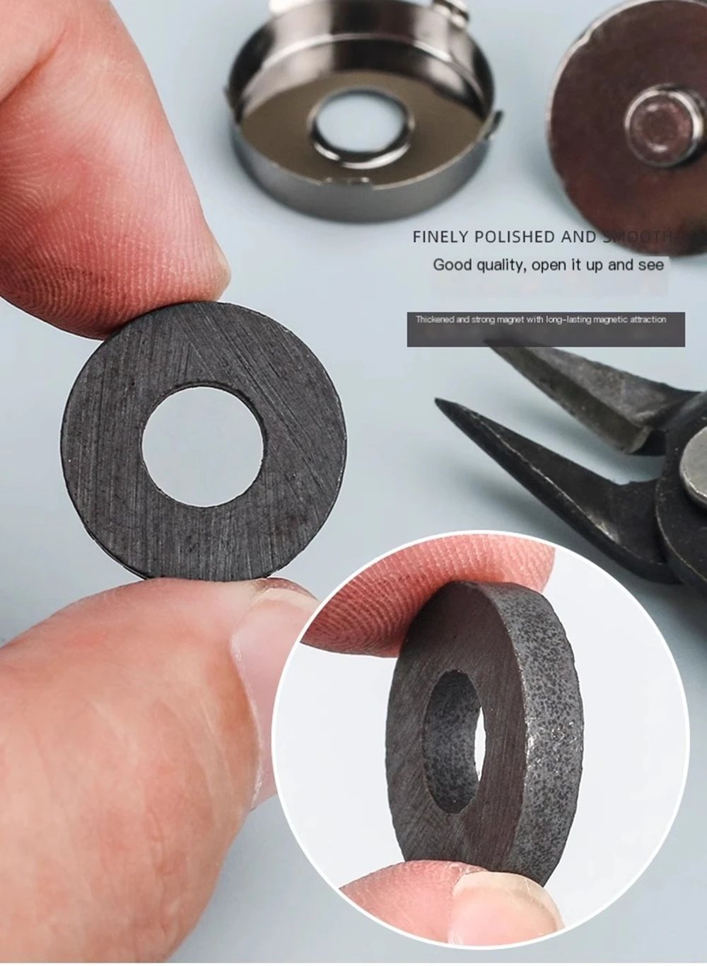 10 Pcs/Pack 14-18MM Magnetic Snap Fasteners Clasps Buttons Handbag Purse Wallet Craft Bags Parts Accessories