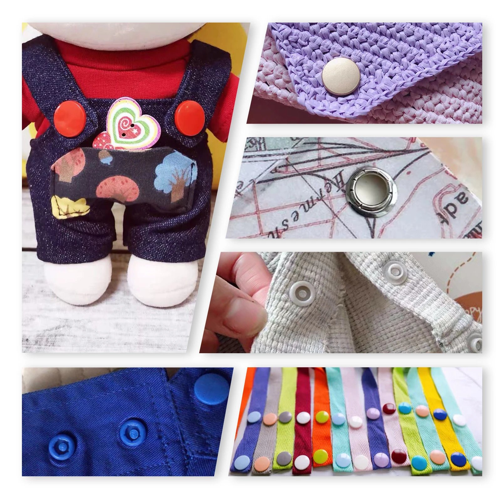 Wholesale T5 Plastic Snap Buttons For Clothing DIY Garment Press Stud Fasteners Used to Kids diapers/Bibs/Bags/Folder/