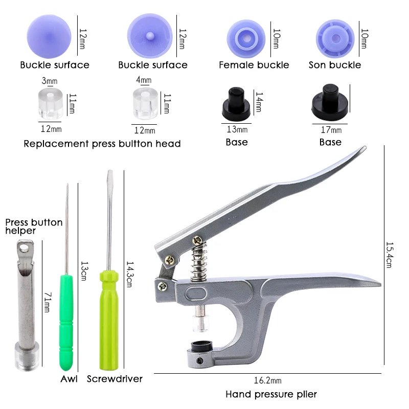 Wholesale T5 Plastic Snap Buttons For Clothing DIY Garment Press Stud Fasteners Used to Kids diapers/Bibs/Bags/Folder/