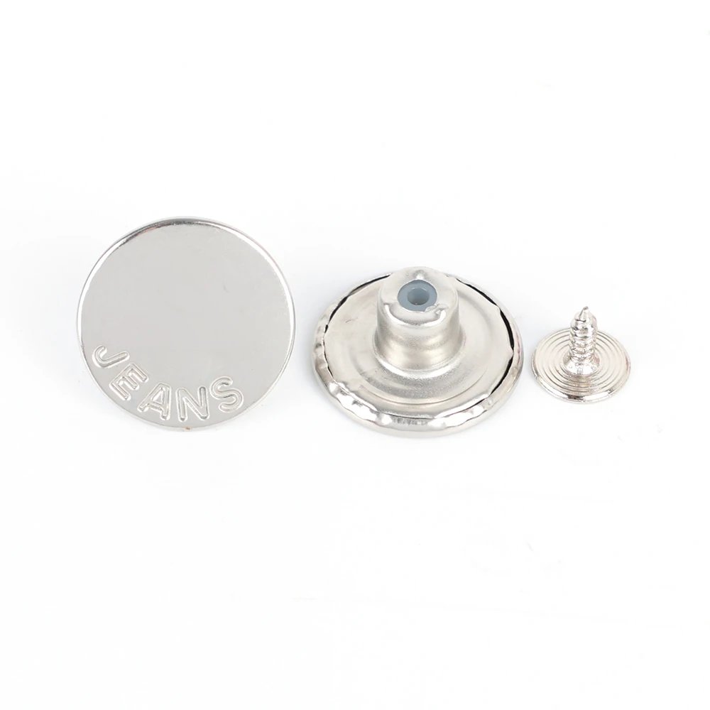 20/10Pcs Detachable Jeans Screw Button Snap Fastener Pant Pins Nail Free Jeans Adjustable Waist Alloy Buckles Sewing Accessories