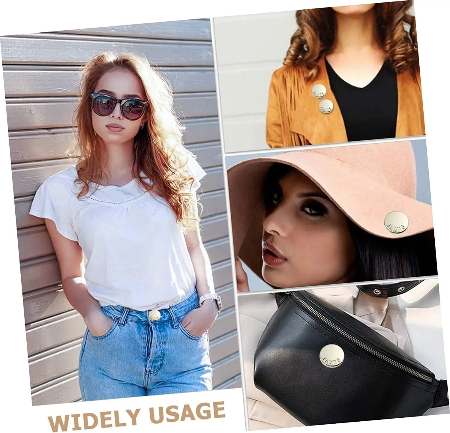 20/10Pcs Detachable Jeans Screw Button Snap Fastener Pant Pins Nail Free Jeans Adjustable Waist Alloy Buckles Sewing Accessories