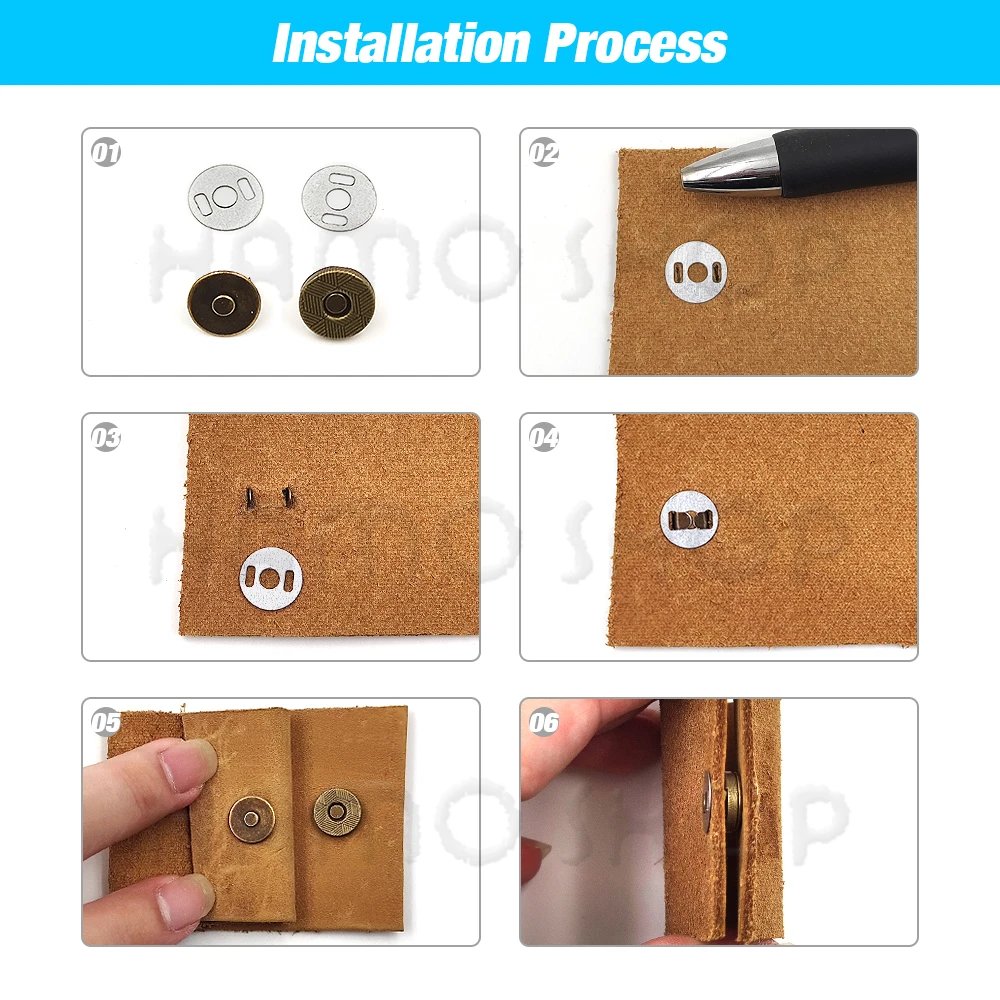 10sets/lot Magnetic Snap Fasteners Clasps Buttons Handbag Purse Wallet Craft Bags Parts Accessories Adsorption Buckle 14mm 18mm