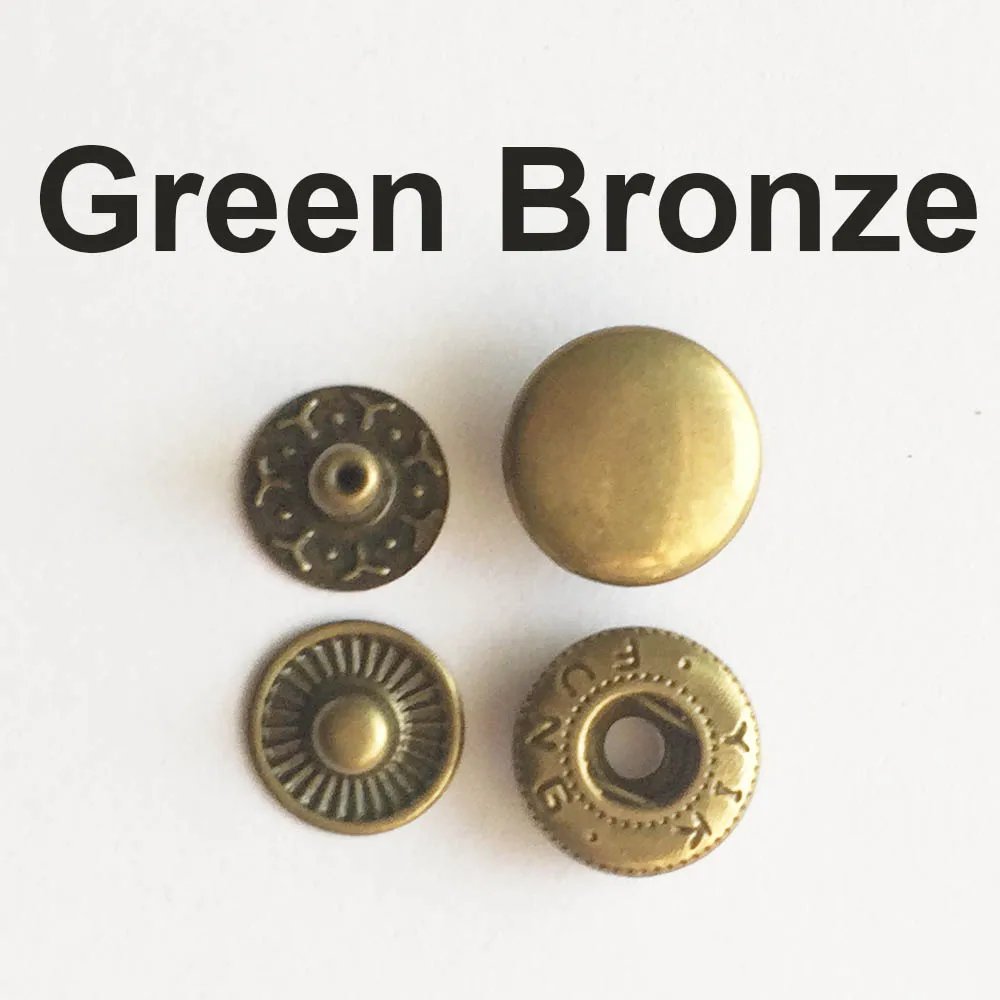 50set Leather Snap Fasteners Kit,10mm 12mm 15mm Metal Button Snaps Press Studs,4 Install Tools, Leather Snaps for Clothes