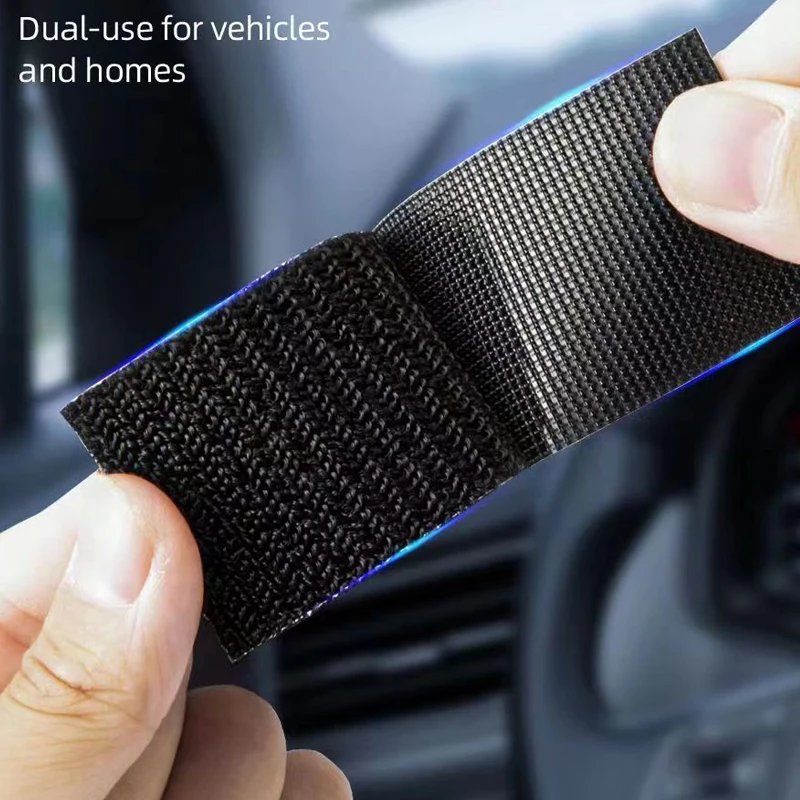 Self-adhesive Touch Fastener Tape Black Carpet Pad Fixing Stickers Double Faced Mat Fixed Patch Home Floor Anti Skid Grip Tapes
