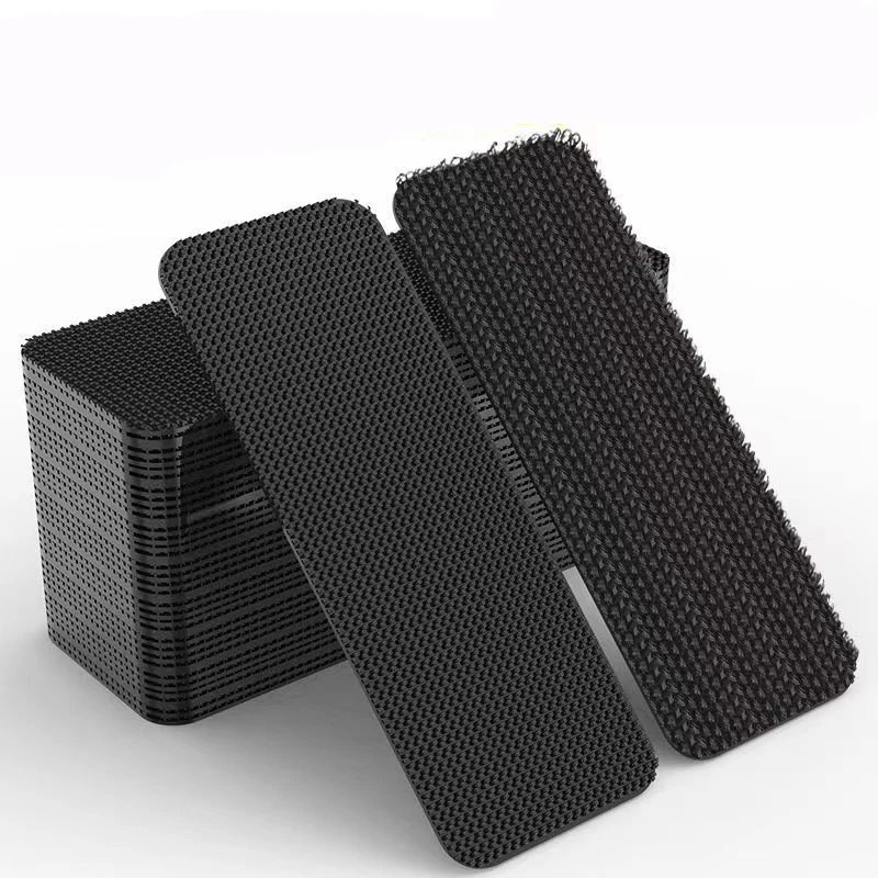 Self-adhesive Touch Fastener Tape Black Carpet Pad Fixing Stickers Double Faced Mat Fixed Patch Home Floor Anti Skid Grip Tapes