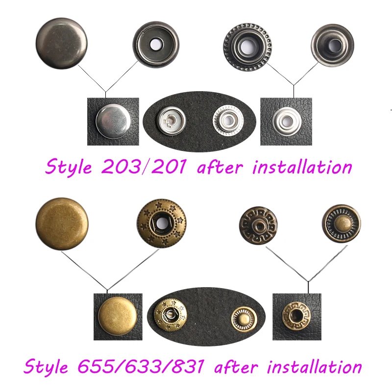 Metal Snap Fasteners Button Kits with Fastener Botones Installation Pliers Sewing Accessories For Clothing Jacket Leather Craft Metal Snap Fasteners Button Kits with Fastener Botones Installation Pliers Sewing Accessories For Clothing Jacket Leather Craft