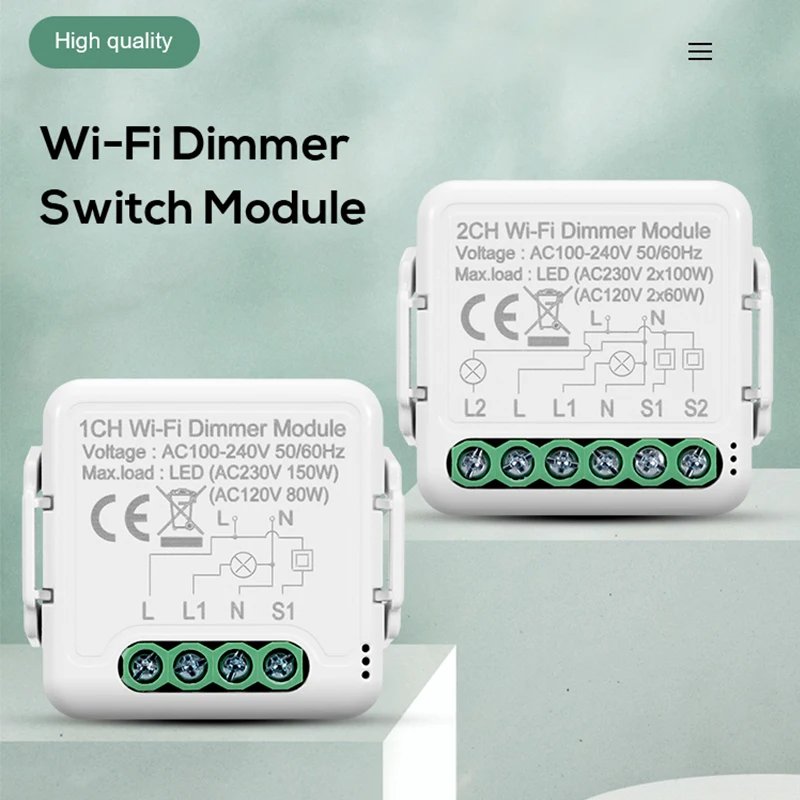 DIY Wifi Smart Dimmer Switch Module Tuya/Smartlife APP Remote Control Two Way Compatible with Alexa Google Home Voice Control DIY Wifi Smart Dimmer Switch Module Tuya/Smartlife APP Remote Control Two Way Compatible with Alexa Google Home Voice Control